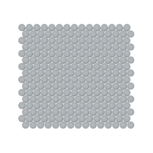 Anatolia 11.38" x 12.32" Soho Glossy Porcelain 0.75" Penny Round Mosaic