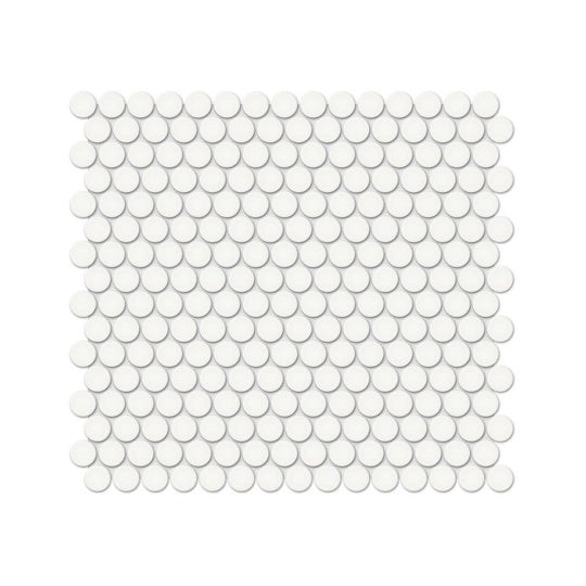 Anatolia 11.38" x 12.32" Soho Matte Porcelain 0.75" Penny Round Mosaic