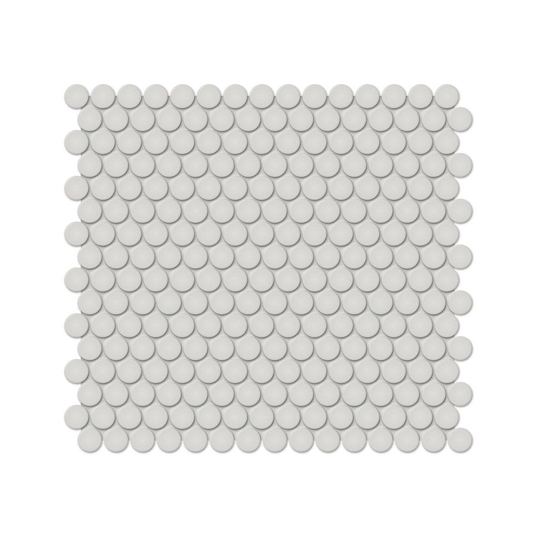 Anatolia 11.38" x 12.32" Soho Matte Porcelain 0.75" Penny Round Mosaic