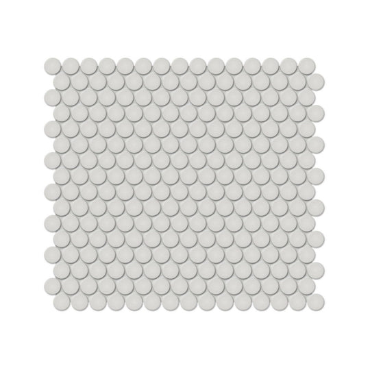 Anatolia 11.38" x 12.32" Soho Matte Porcelain 0.75" Penny Round Mosaic
