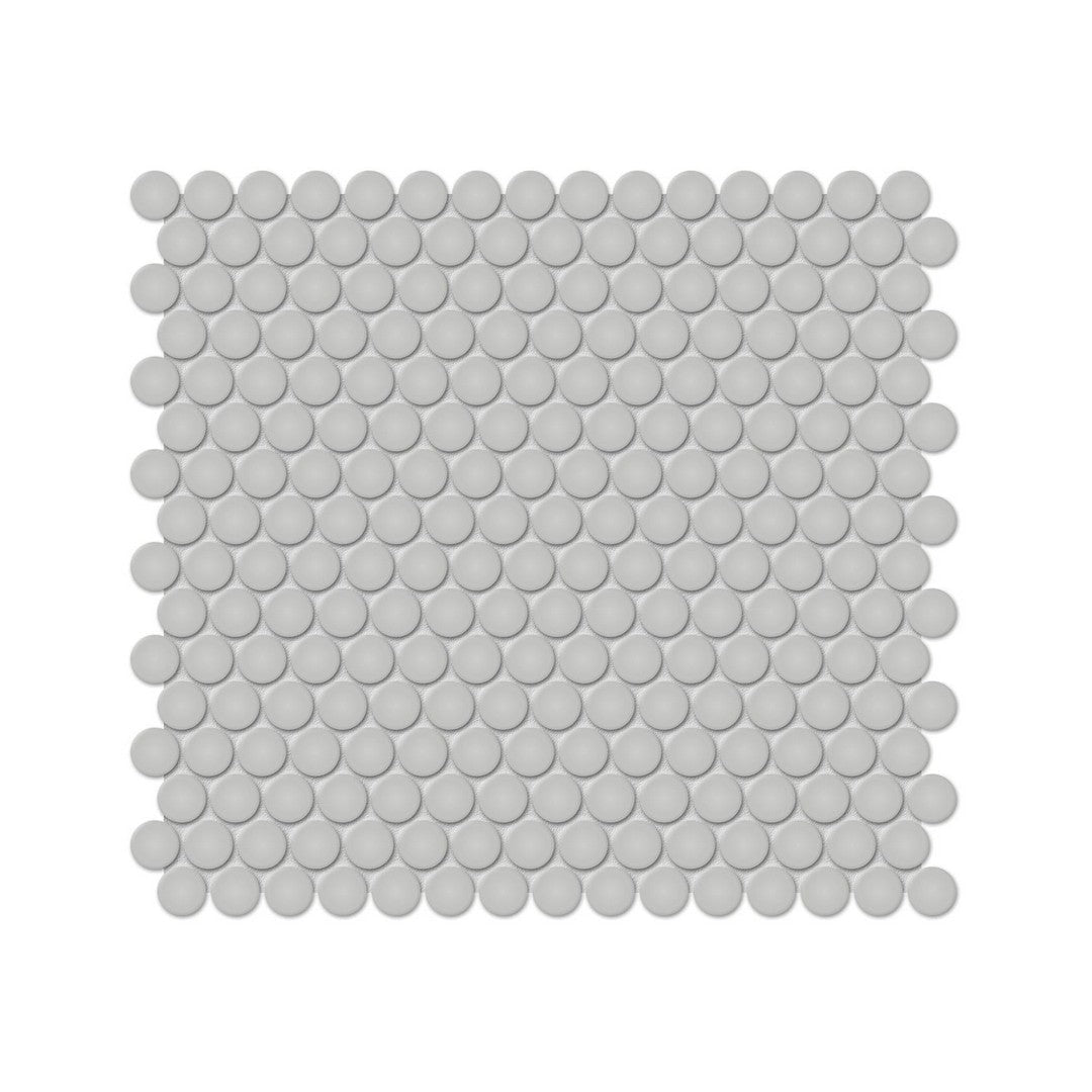 Anatolia 11.38" x 12.32" Soho Matte Porcelain 0.75" Penny Round Mosaic