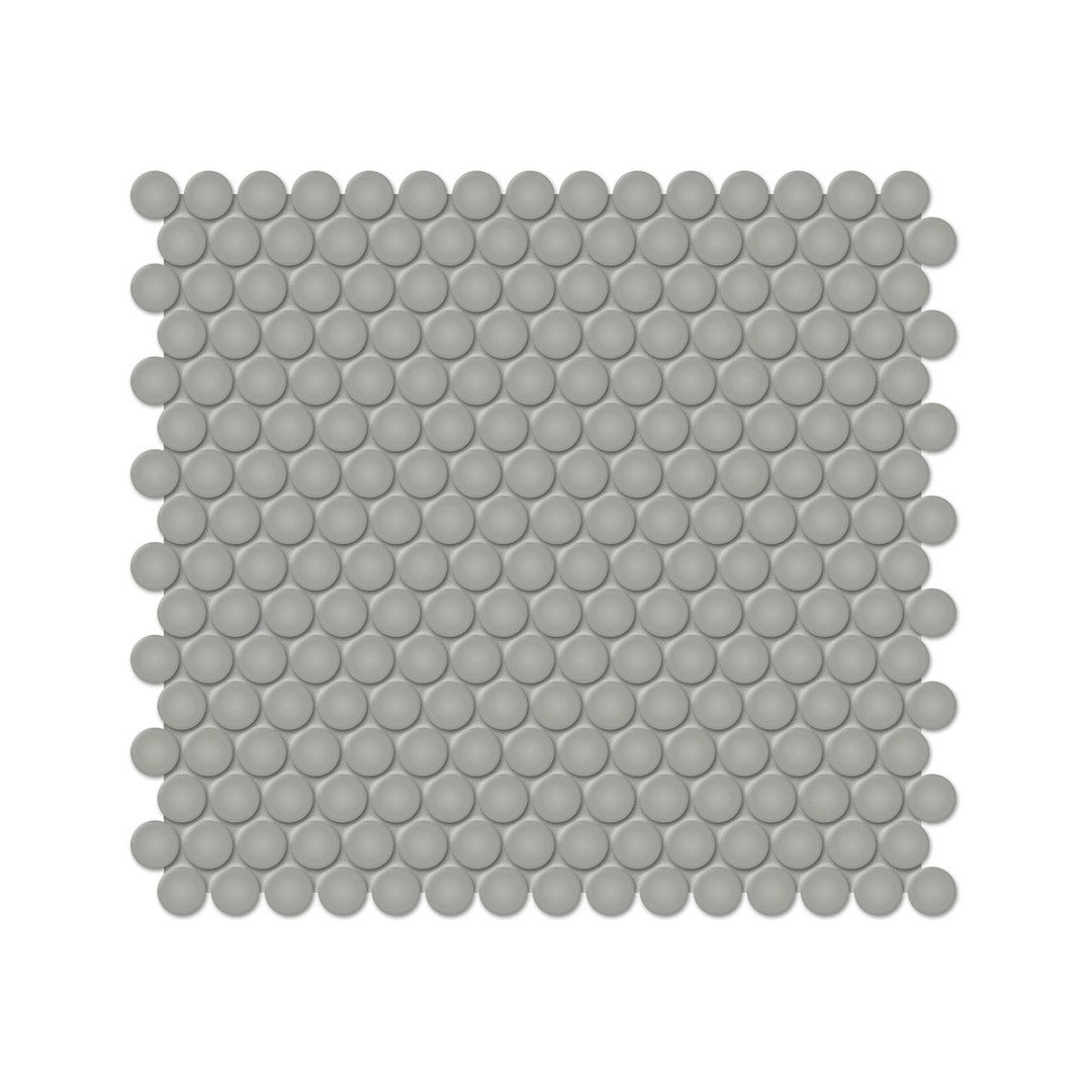 Anatolia 11.38" x 12.32" Soho Matte Porcelain 0.75" Penny Round Mosaic