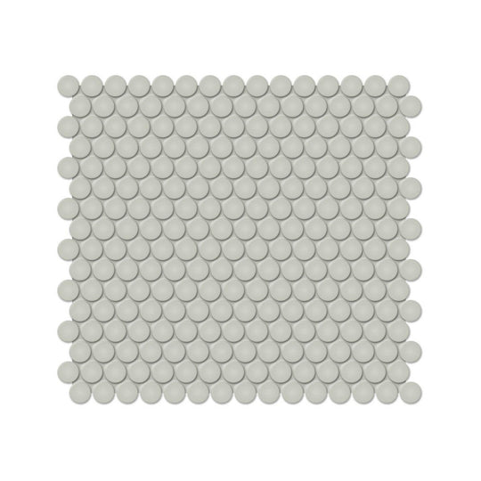 Anatolia 11.38" x 12.32" Soho Matte Porcelain 0.75" Penny Round Mosaic