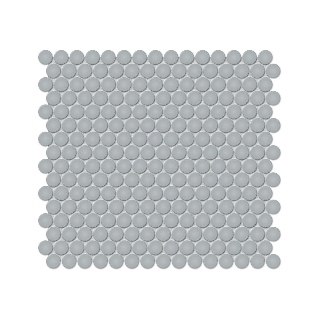 Anatolia 11.38" x 12.32" Soho Matte Porcelain 0.75" Penny Round Mosaic