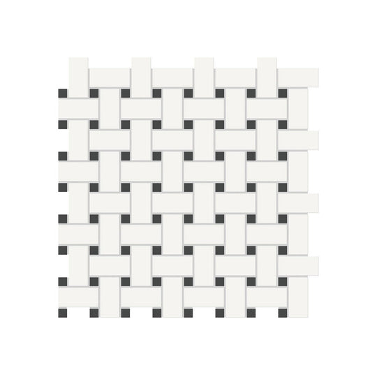 Anatolia 11.73" x 11.73" Soho Matte Porcelain Basketweave Mosaic
