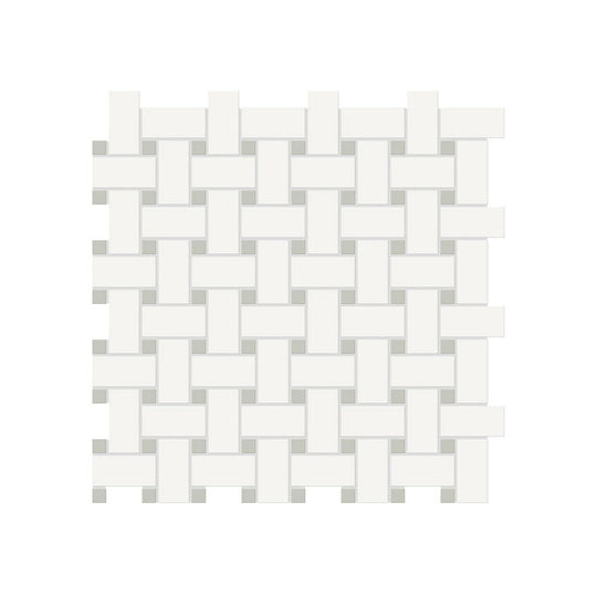Anatolia 11.73" x 11.73" Soho Matte Porcelain Basketweave Mosaic