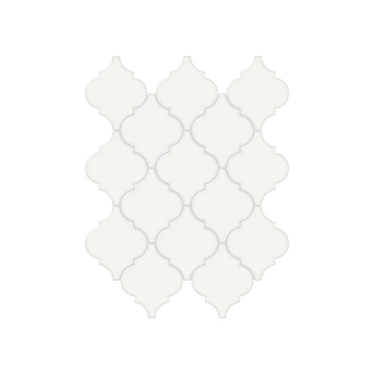 Anatolia 10.43" x 13.30" Soho Glossy Porcelain Beveled Arabesque Mosaic