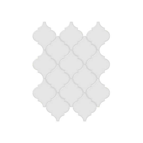 Anatolia 10.43" x 13.30" Soho Glossy Porcelain Beveled Arabesque Mosaic