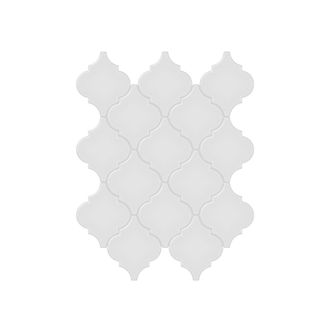 Anatolia 10.43" x 13.30" Soho Glossy Porcelain Beveled Arabesque Mosaic