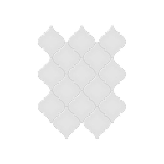 Anatolia 10.43" x 13.30" Soho Glossy Porcelain Beveled Arabesque Mosaic