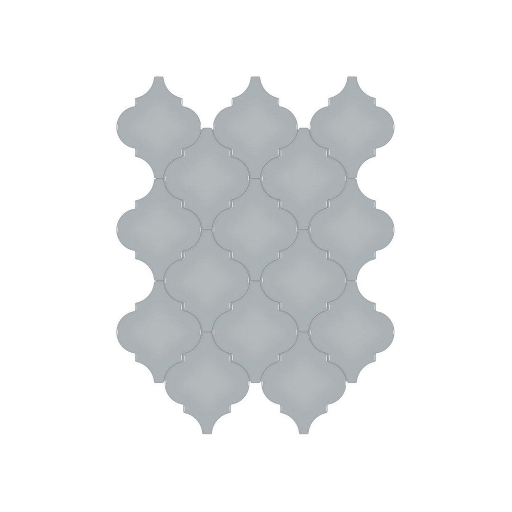 Anatolia 10.43" x 13.30" Soho Glossy Porcelain Beveled Arabesque Mosaic