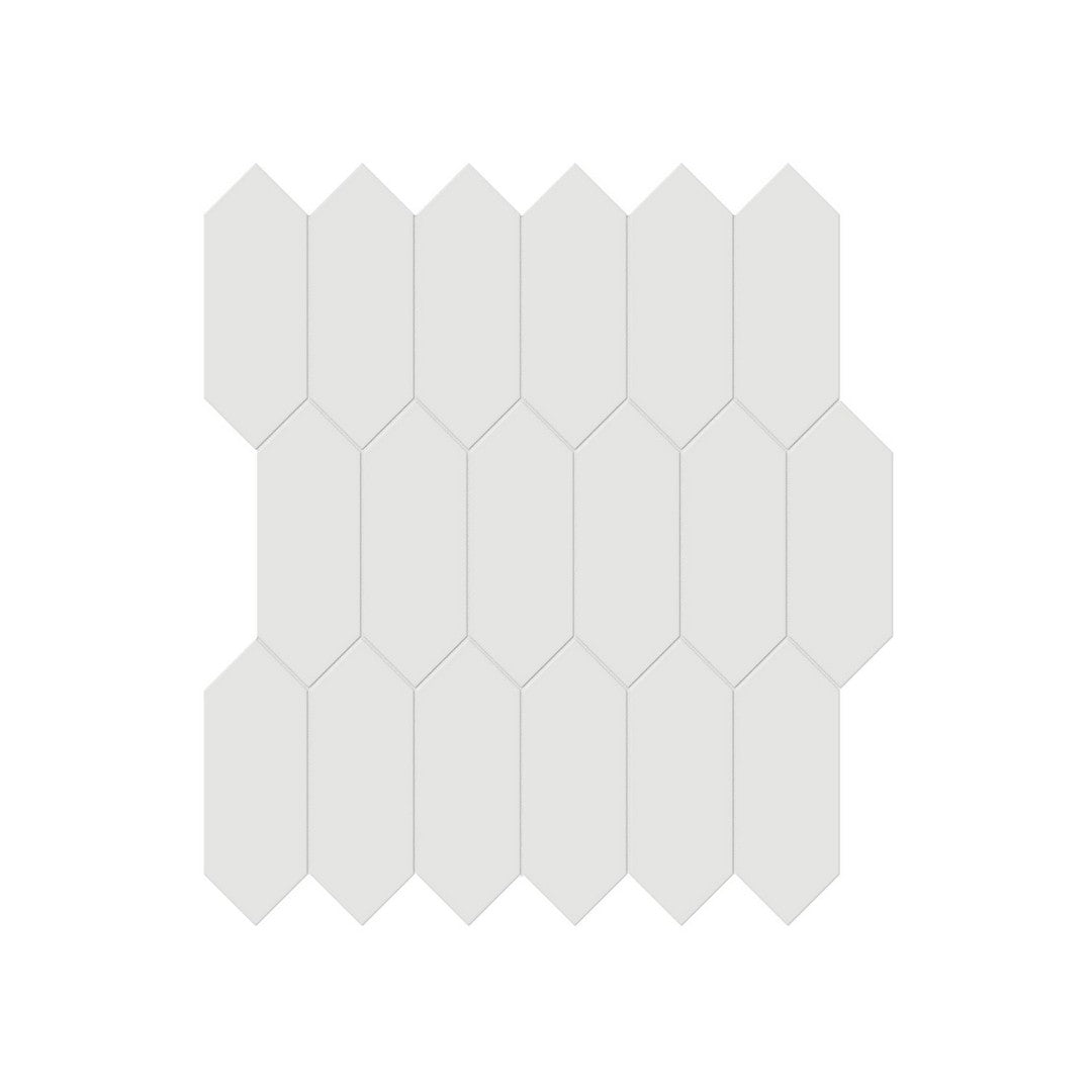 Anatolia 11.18" x 12.52" Soho Glossy Porcelain 2×5" Picket Mosaic