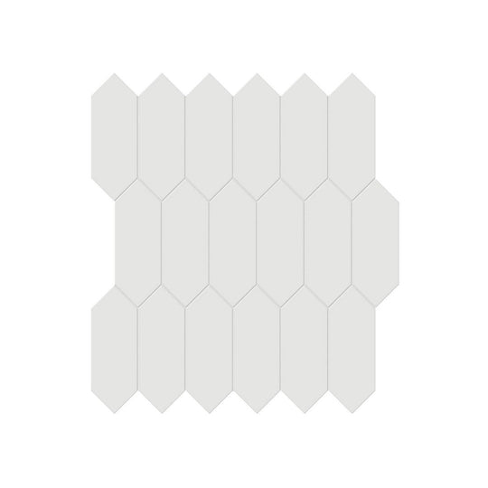 Anatolia 11.18" x 12.52" Soho Glossy Porcelain 2×5" Picket Mosaic