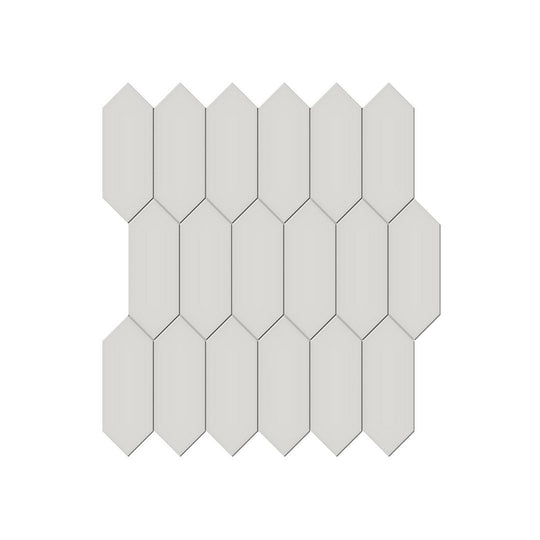 Anatolia 11.18" x 12.52" Soho Glossy Porcelain 2×5" Picket Mosaic