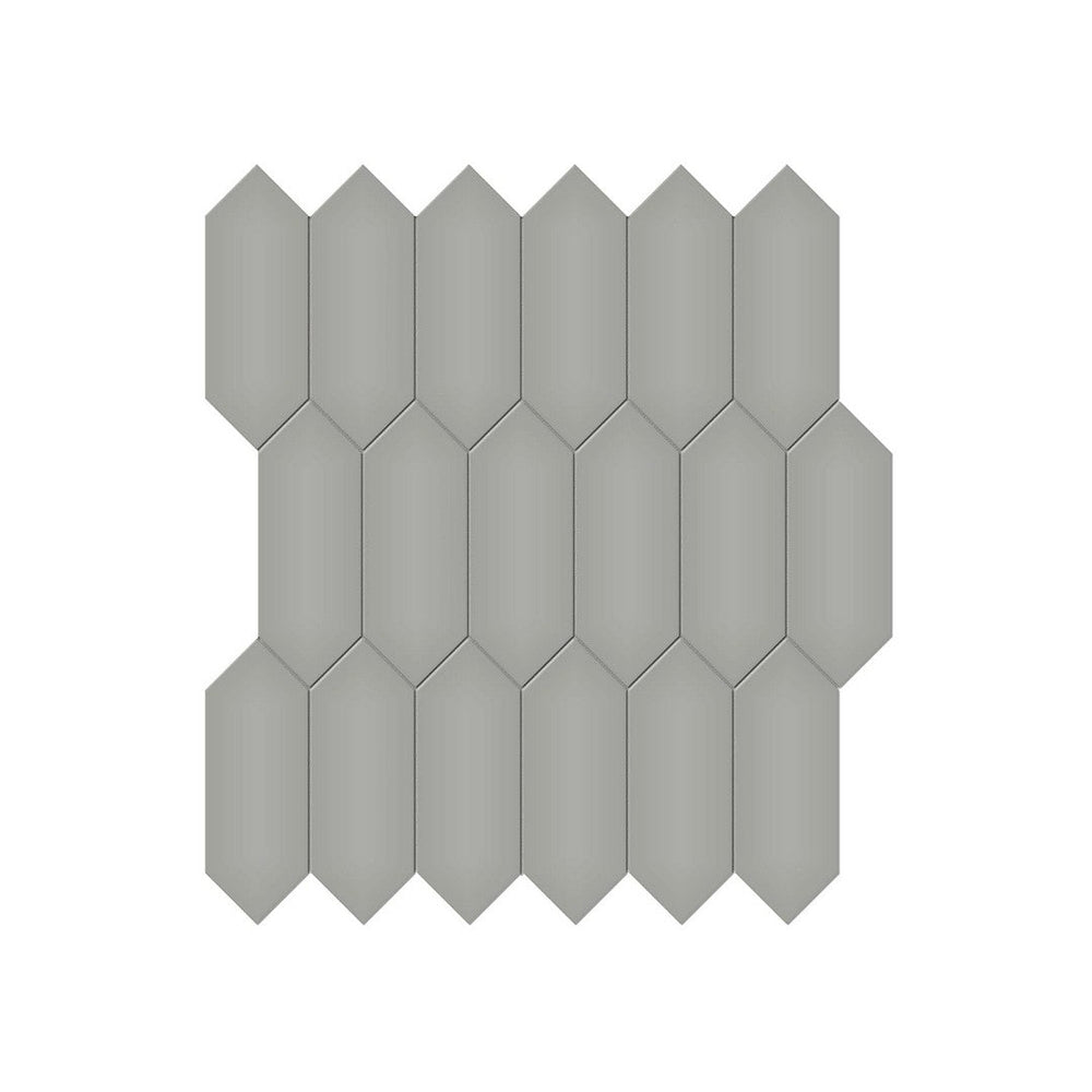 Anatolia 11.18" x 12.52" Soho Glossy Porcelain 2×5" Picket Mosaic