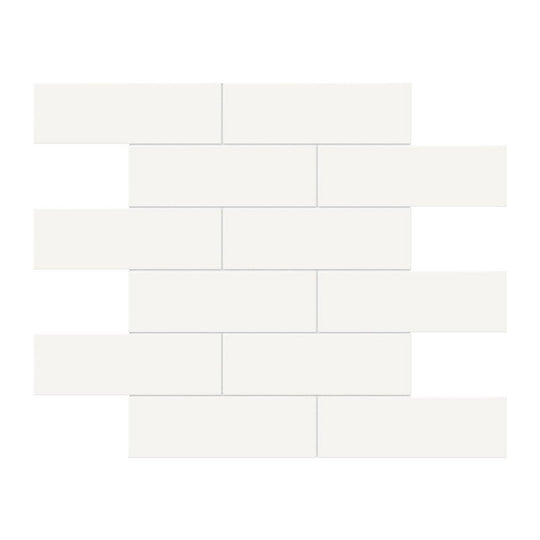 Anatolia 11.65" x 11.73" Soho Glossy Porcelain 2×6" Brick Mosaic