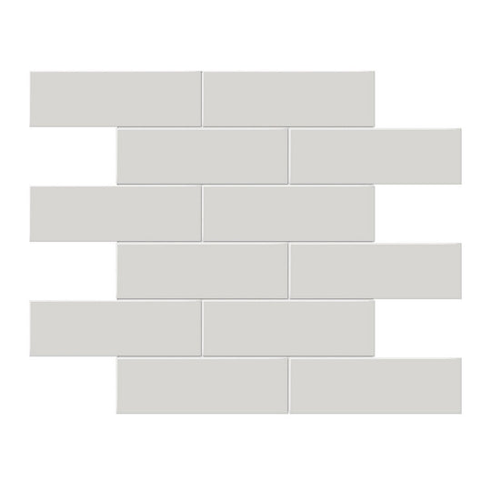 Anatolia 11.65" x 11.73" Soho Glossy Porcelain 2×6" Brick Mosaic