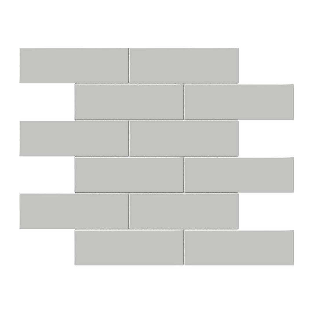 Anatolia 11.65" x 11.73" Soho Glossy Porcelain 2×6" Brick Mosaic