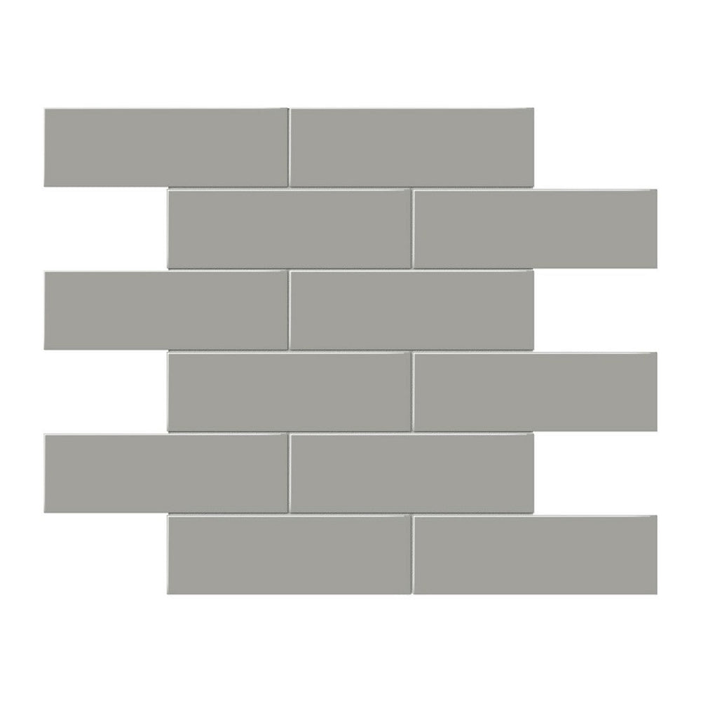 Anatolia 11.65" x 11.73" Soho Glossy Porcelain 2×6" Brick Mosaic