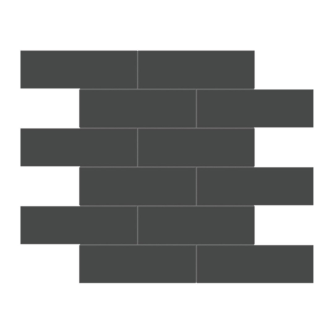 Anatolia 11.65" x 11.73" Soho Glossy Porcelain 2×6" Brick Mosaic