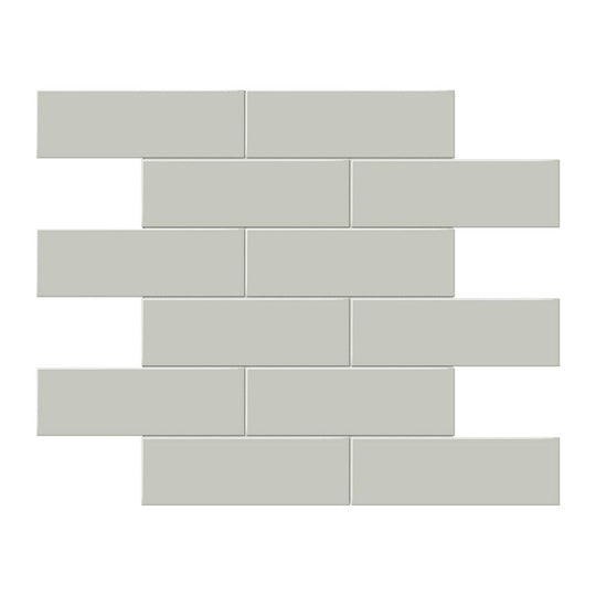 Anatolia 11.65" x 11.73" Soho Glossy Porcelain 2×6" Brick Mosaic