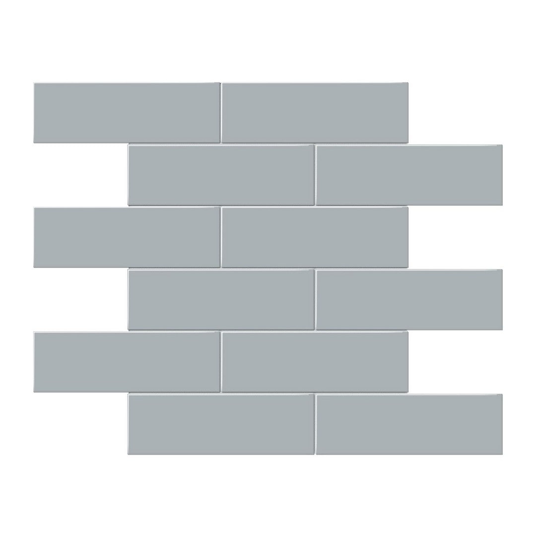 Anatolia 11.65" x 11.73" Soho Glossy Porcelain 2×6" Brick Mosaic