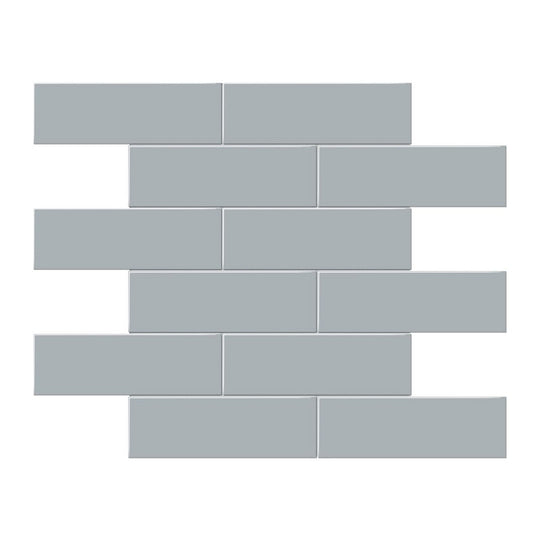 Anatolia 11.65" x 11.73" Soho Glossy Porcelain 2×6" Brick Mosaic