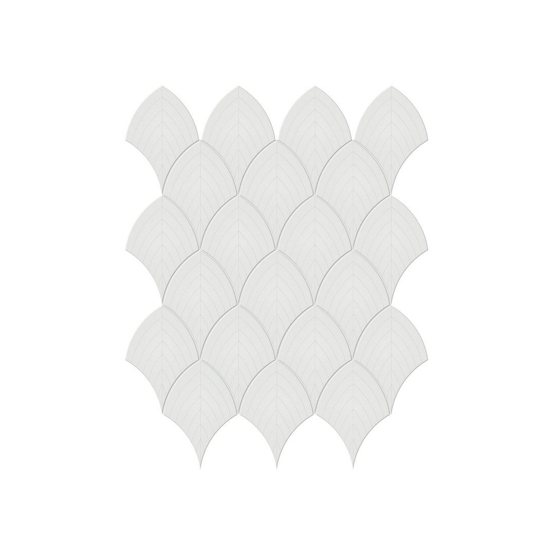 Anatolia 10.75" x 13.35" Soho Glossy Porcelain Scallop Mosaic