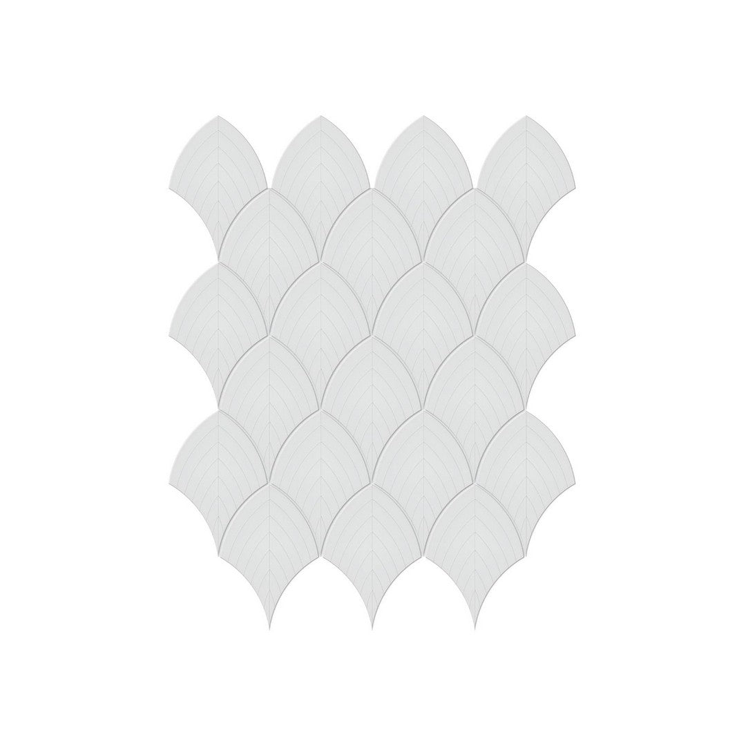 Anatolia 10.75" x 13.35" Soho Glossy Porcelain Scallop Mosaic