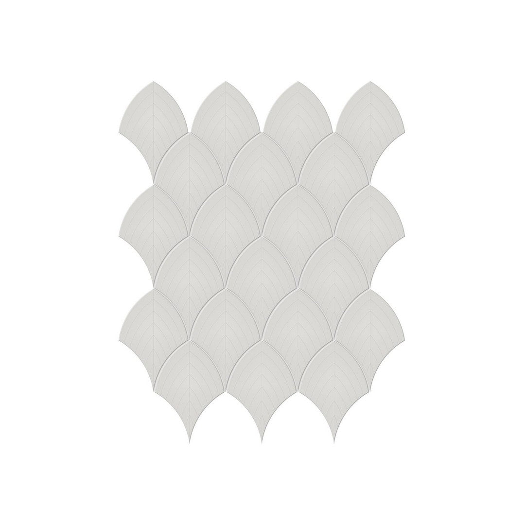 Anatolia 10.75" x 13.35" Soho Glossy Porcelain Scallop Mosaic