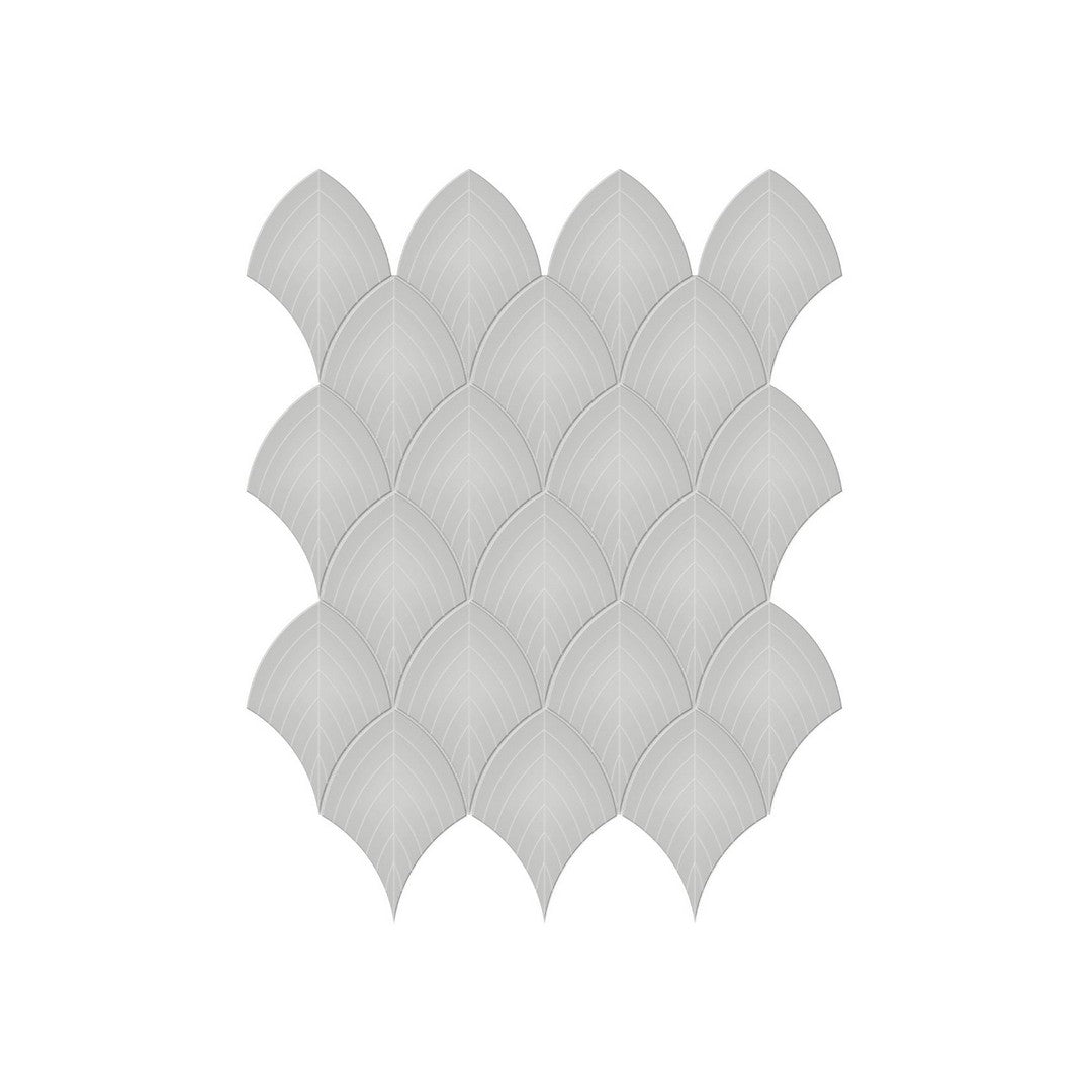 Anatolia 10.75" x 13.35" Soho Glossy Porcelain Scallop Mosaic