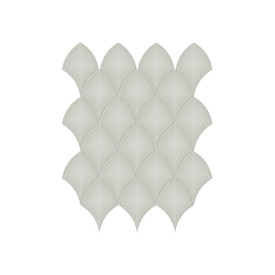Anatolia 10.75" x 13.35" Soho Glossy Porcelain Scallop Mosaic