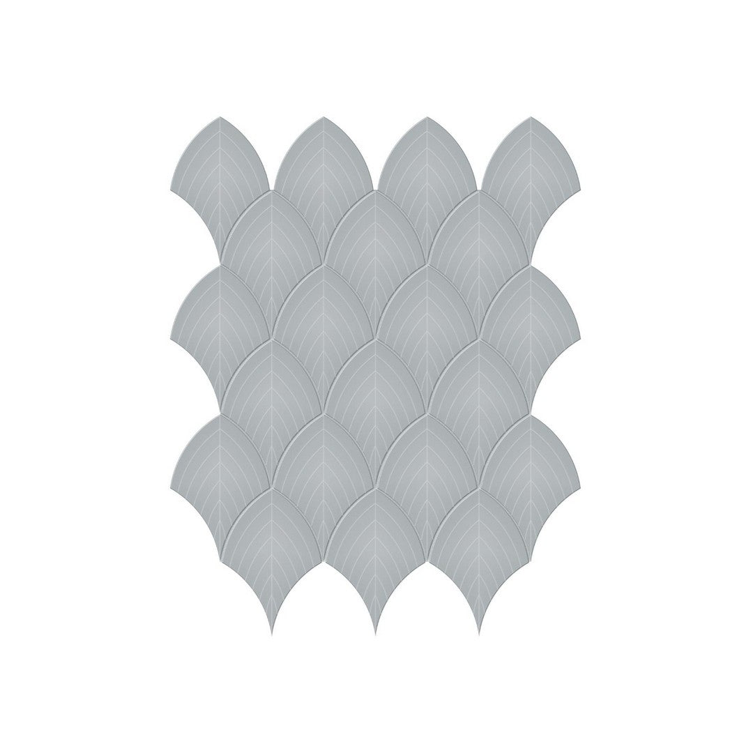 Anatolia 10.75" x 13.35" Soho Glossy Porcelain Scallop Mosaic