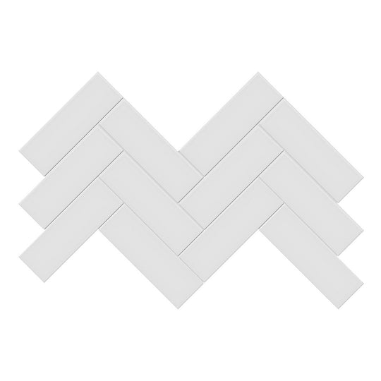 Anatolia 8.23" x 16.6" Soho Glossy Porcelain 2×6" Herringbone Mosaic