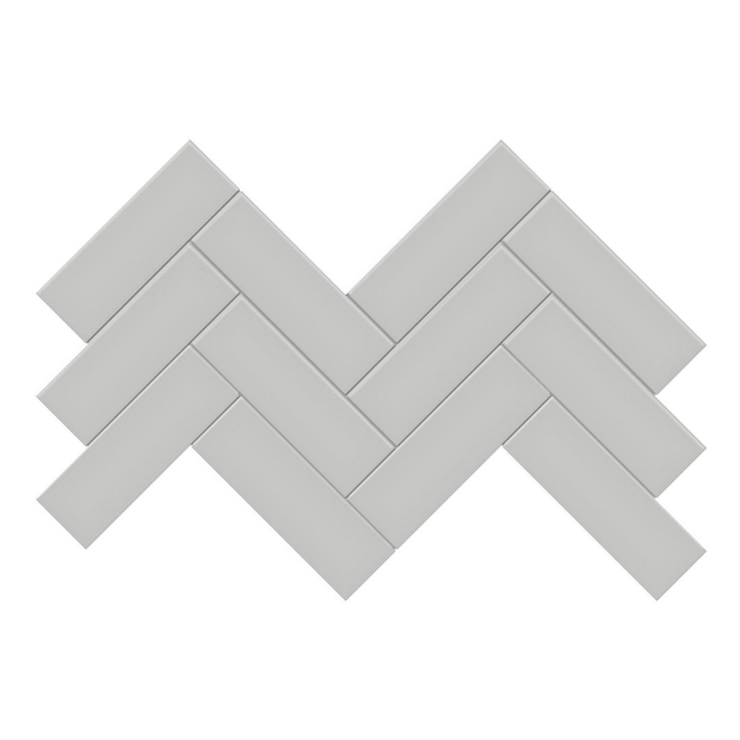 Anatolia 8.23" x 16.6" Soho Glossy Porcelain 2×6" Herringbone Mosaic