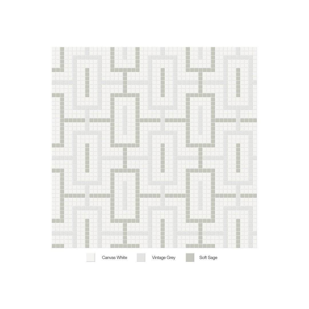 Anatolia 11.42" x 11.42" Soho Matte Porcelain Chain Pattern Mosaic