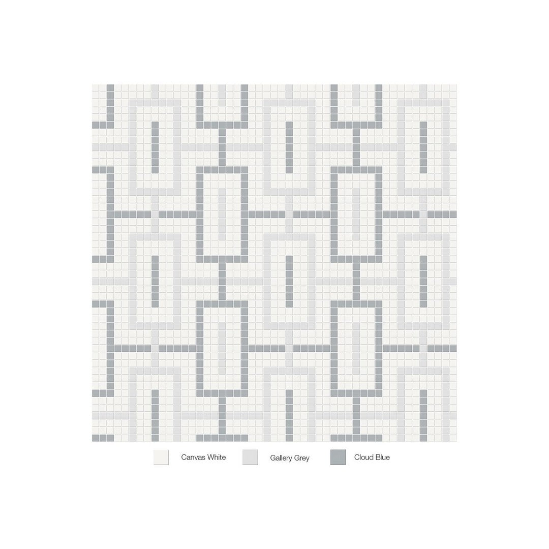 Anatolia 11.42" x 11.42" Soho Matte Porcelain Chain Pattern Mosaic