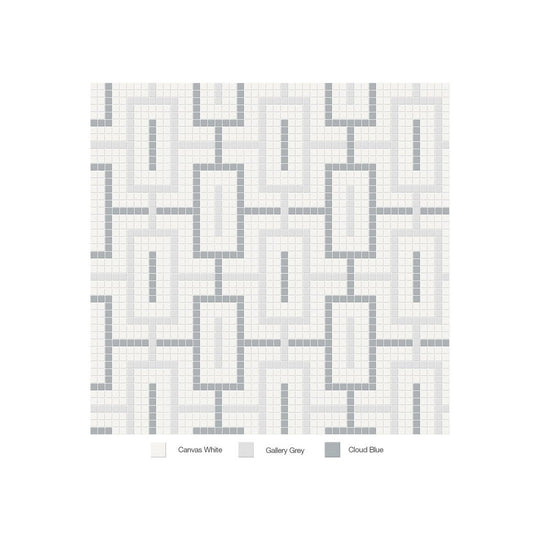 Anatolia 11.42" x 11.42" Soho Matte Porcelain Chain Pattern Mosaic