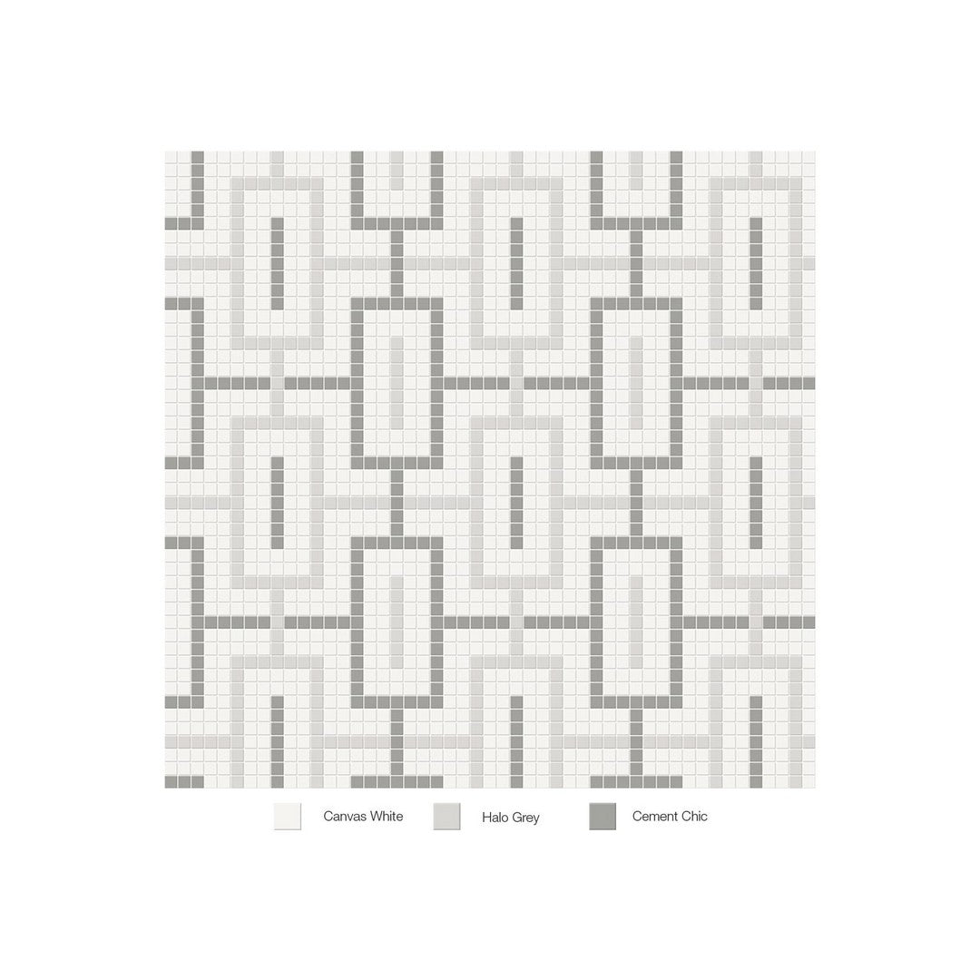 Anatolia 11.42" x 11.42" Soho Matte Porcelain Chain Pattern Mosaic