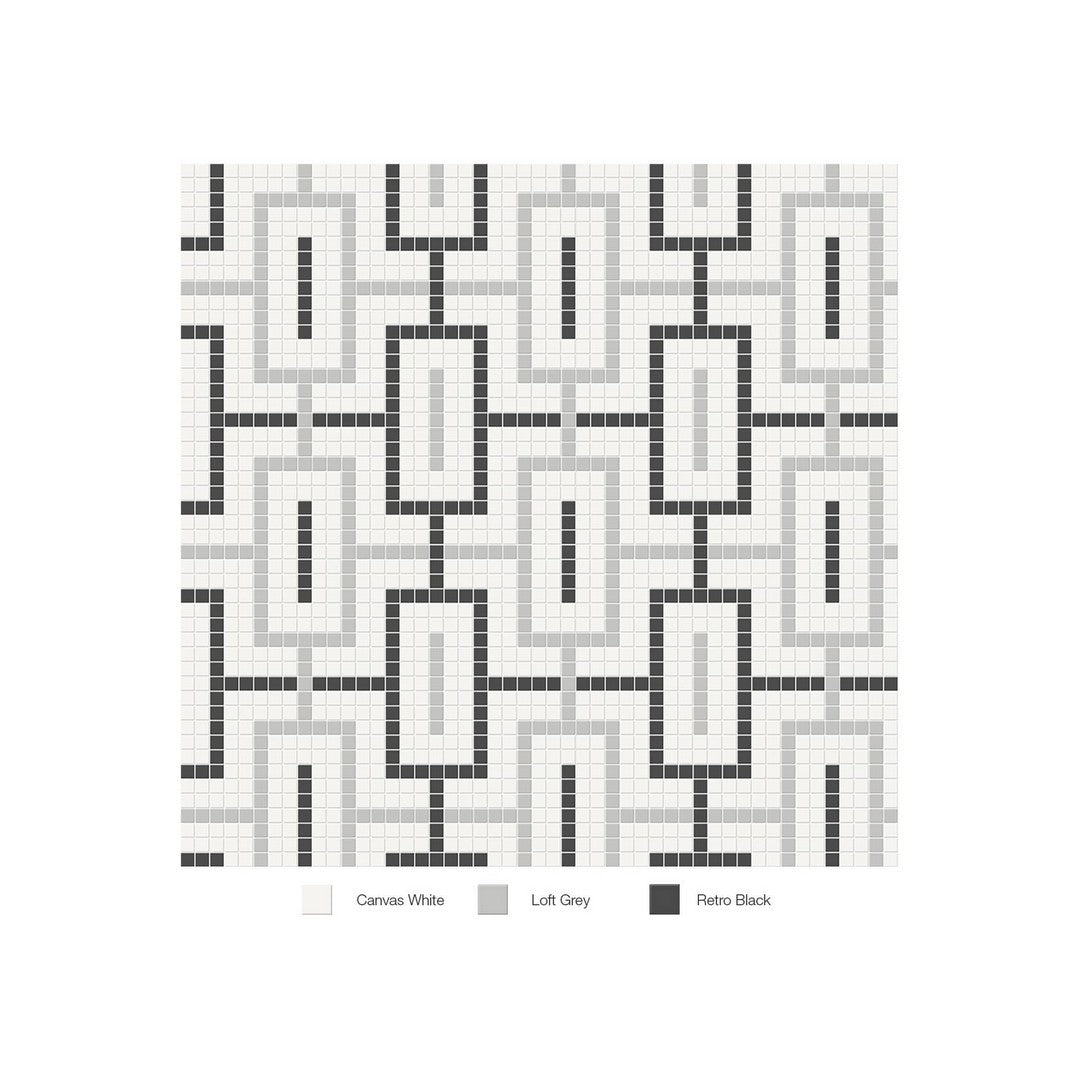 Anatolia 11.42" x 11.42" Soho Matte Porcelain Chain Pattern Mosaic