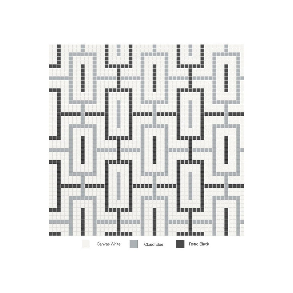 Anatolia 11.42" x 11.42" Soho Matte Porcelain Chain Pattern Mosaic