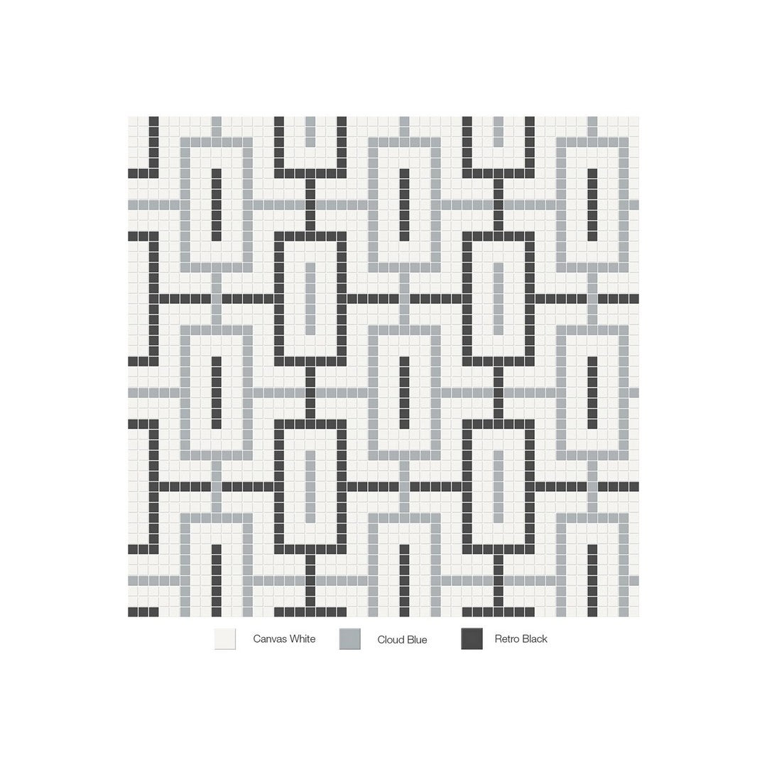 Anatolia 11.42" x 11.42" Soho Matte Porcelain Chain Pattern Mosaic