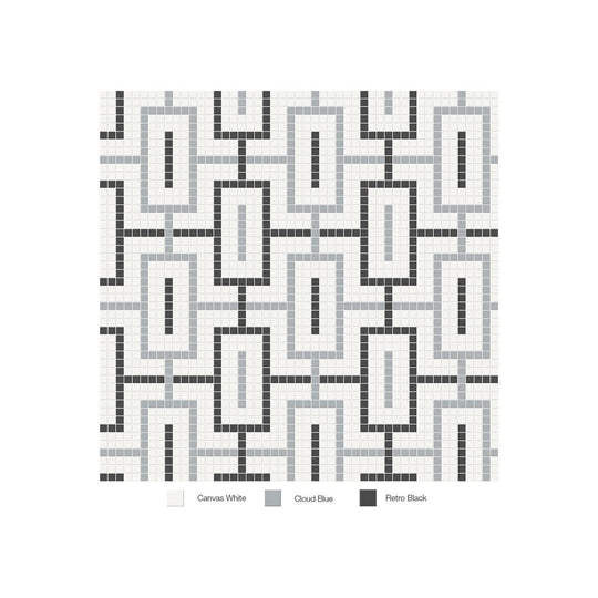 Anatolia 11.42" x 11.42" Soho Matte Porcelain Chain Pattern Mosaic
