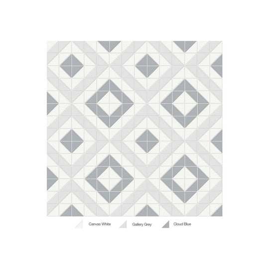 Anatolia 10" x 10" Soho Matte Porcelain Cubic Pattern Mosaic