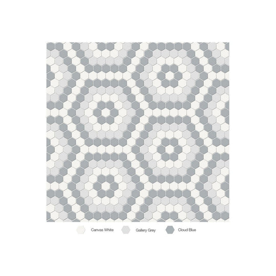 Anatolia 8.3" x 14.45" Soho Matte Porcelain Hexagon Pattern Mosaic
