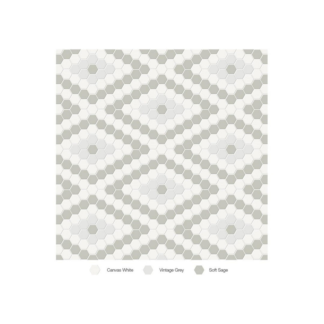 Anatolia 7.68" x 13.30" Soho Matte Porcelain Diamond Pattern Mosaic