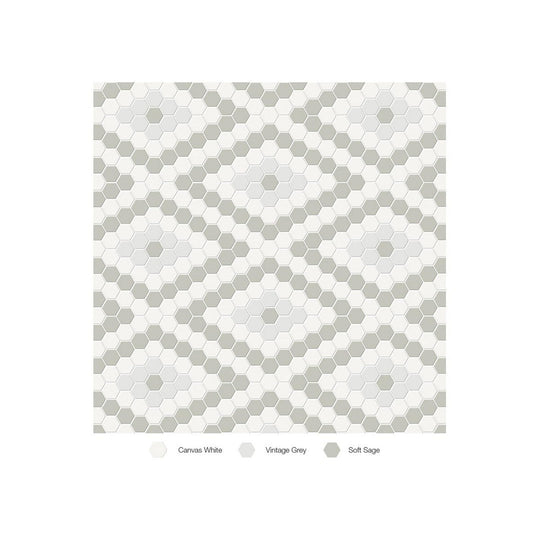 Anatolia 7.68" x 13.30" Soho Matte Porcelain Diamond Pattern Mosaic