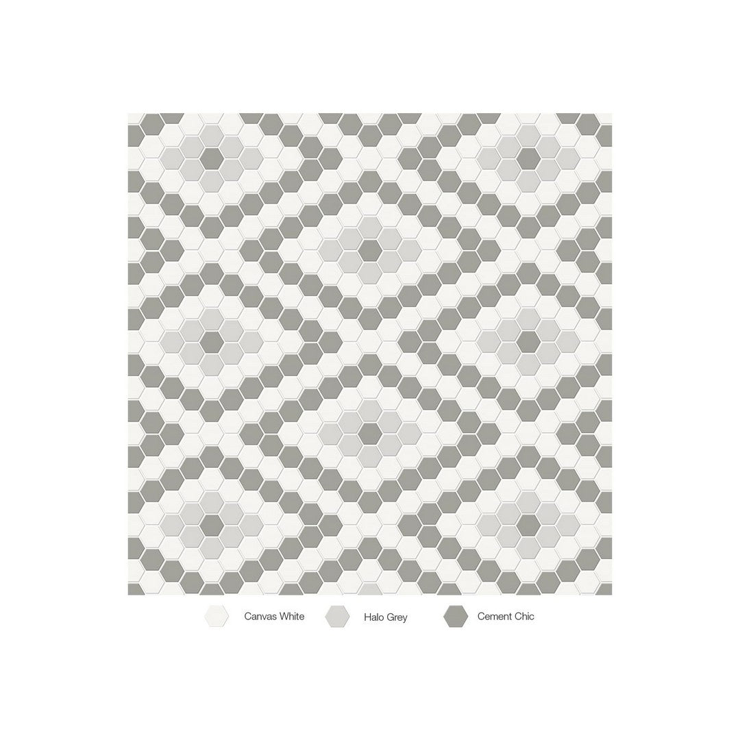 Anatolia 7.68" x 13.30" Soho Matte Porcelain Diamond Pattern Mosaic