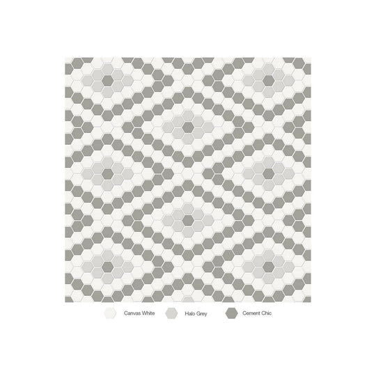 Anatolia 7.68" x 13.30" Soho Matte Porcelain Diamond Pattern Mosaic