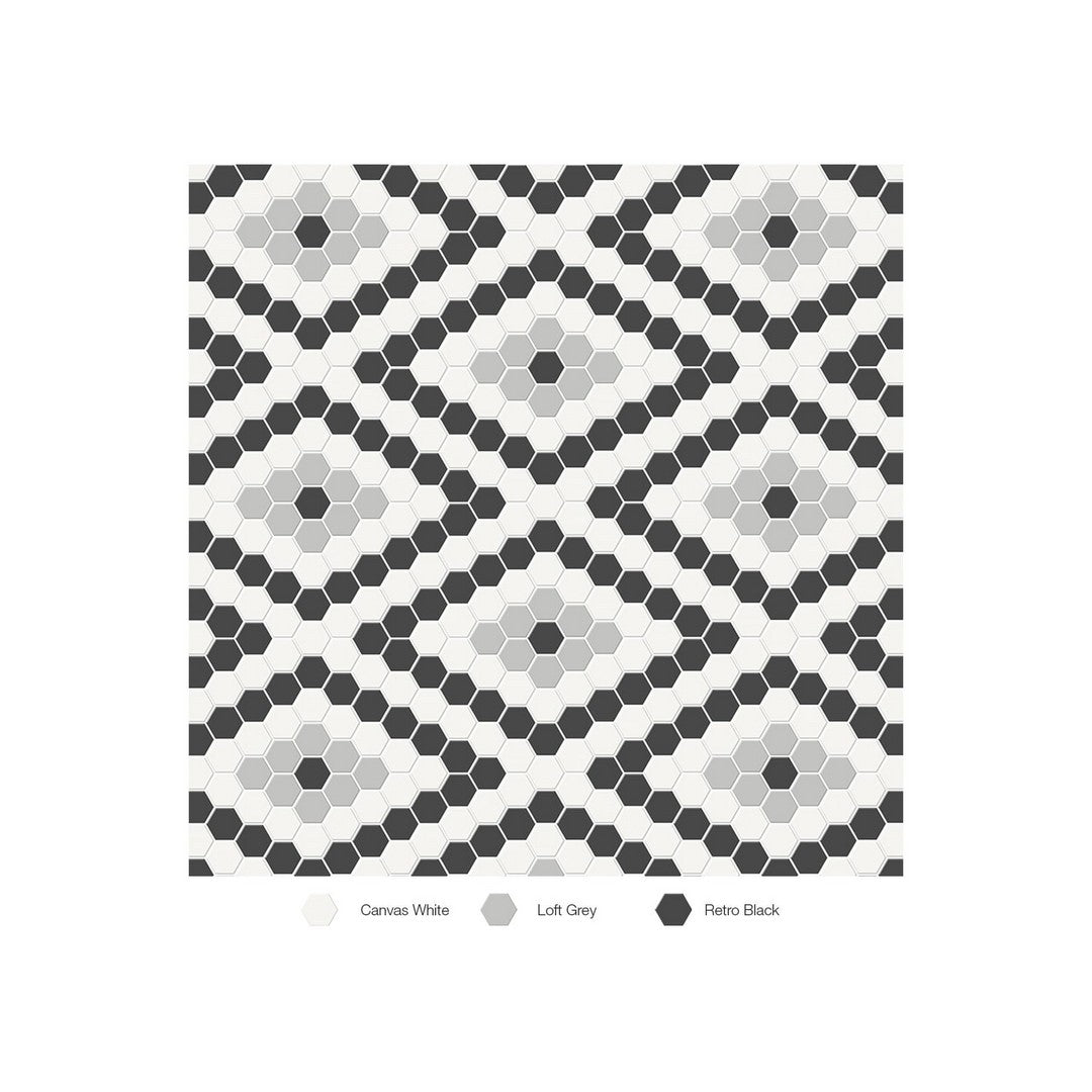 Anatolia 7.68" x 13.30" Soho Matte Porcelain Diamond Pattern Mosaic
